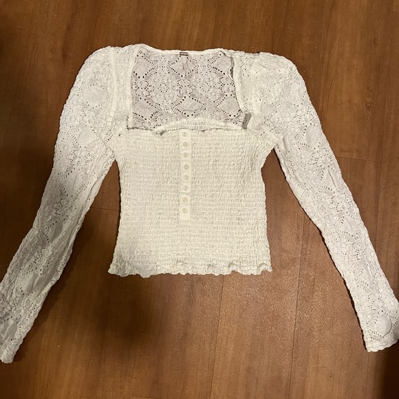 NWOT Free People white Lace Top never worn - Picture 2 of 5
